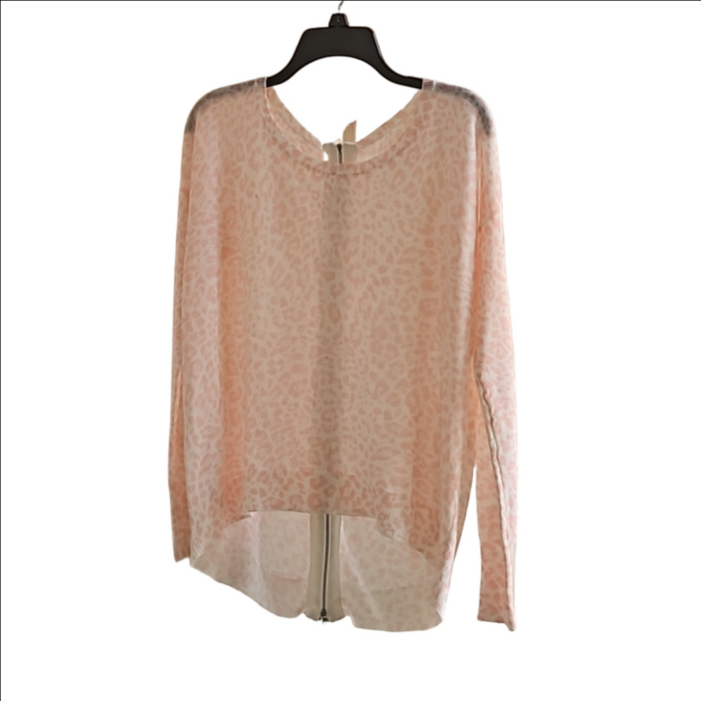Nordstrom soft pink pattern long sleeve light sweater